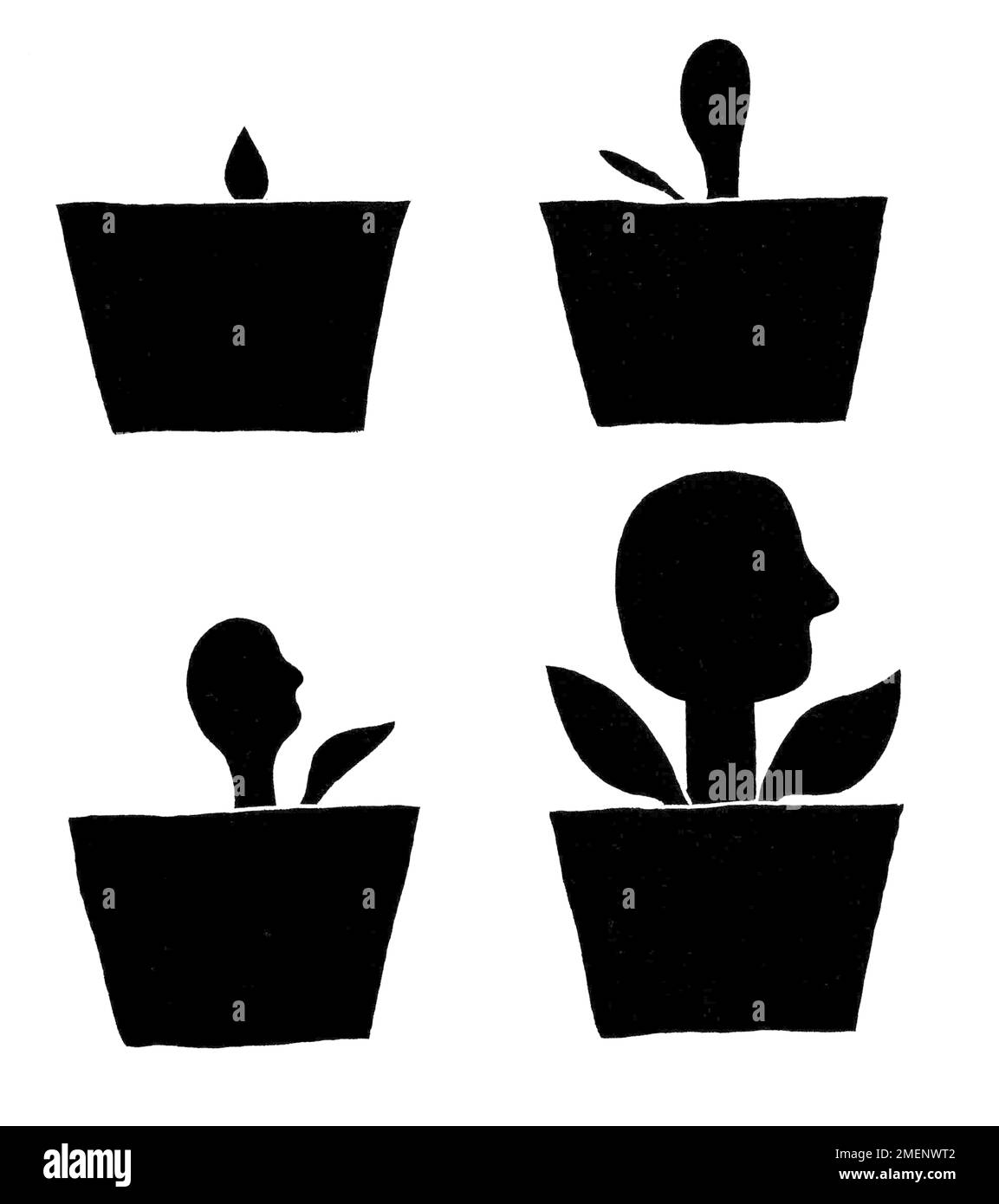 Psychosoziale Entwicklung. Persönliche Weiterentwicklung. Kognitive Entwicklung Stockfoto