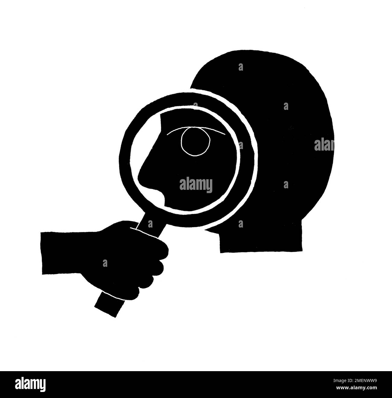 Kognitive Therapie. „Es steckt mehr an der Oberfläche, als man auf den ersten Blick sieht“ Stockfoto