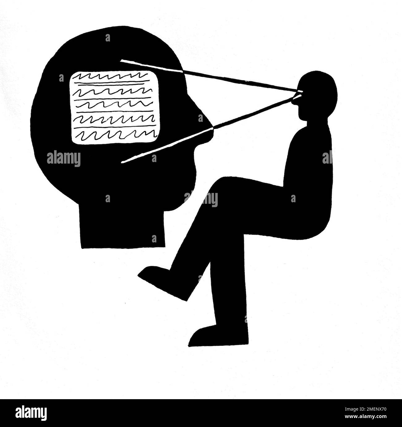 Analysieren und Verstehen des Verstandes einer Person Stockfoto