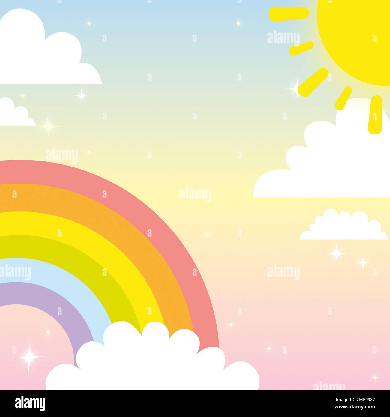 regenbogen Wolke Sonne Stockfoto