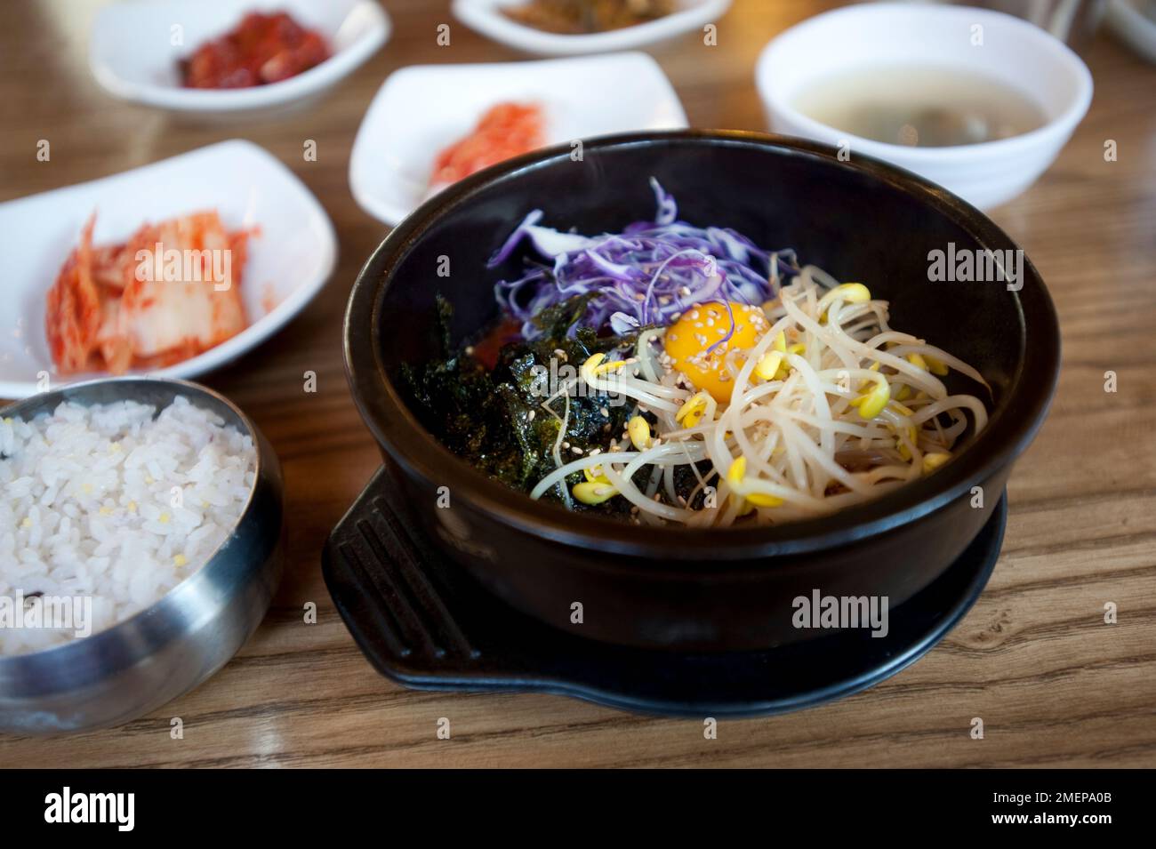 Südkorea, Seoul, Kulinarische Spezialitäten, Bibimbap Stockfoto Südkorea, Seoul, Kulinarische Spezialitäten, Bibimbap Stockfoto