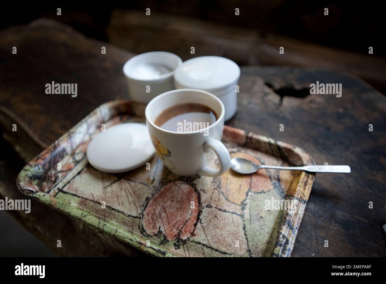 Südkorea, Seoul, Bukhansan-Nationalpark, Dobongsan-Berg, Kaffee in Zuflucht Stockfoto