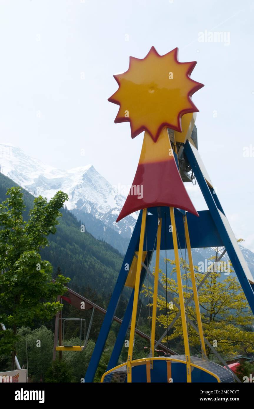 Frankreich, Rhone-Alpes, Haute-Savoie, Chamonix-Mont-Blanc (Chamonix), Kinderspielplatz Stockfoto
