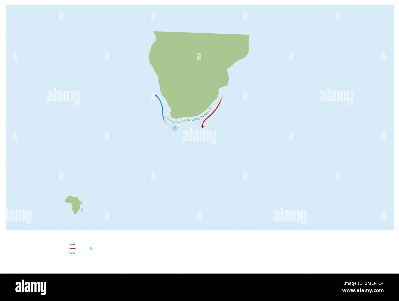Karte der Sardinenfahrt Stockfoto