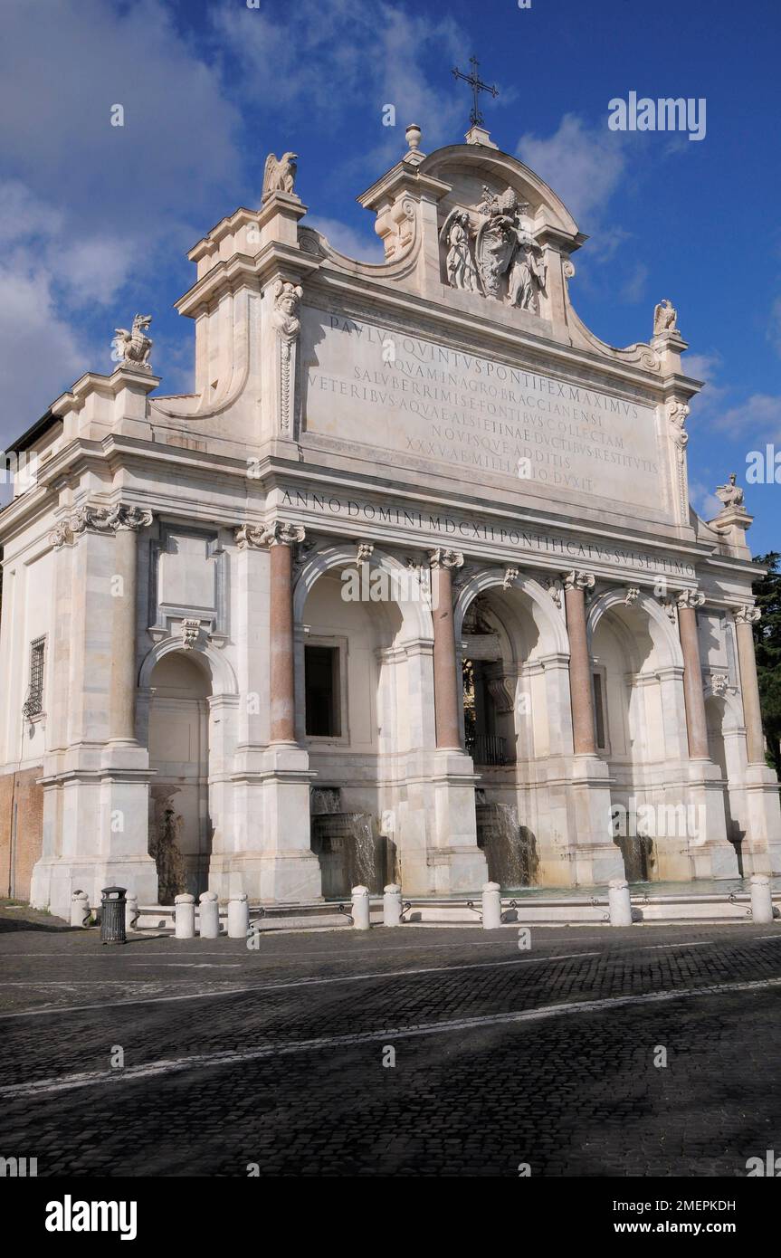 Italien, Latium, Rom, Trastevere, Janiculum Hill, Fontana Paola Stockfoto