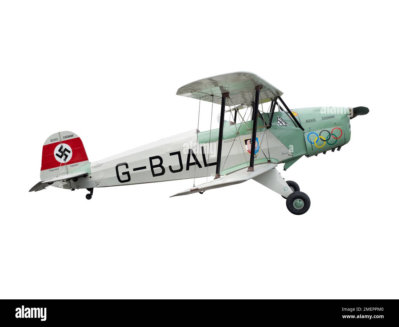 CASA C.1-131E Jungmann Serie 1000 Trainer biplanar, Seitenansicht Stockfoto