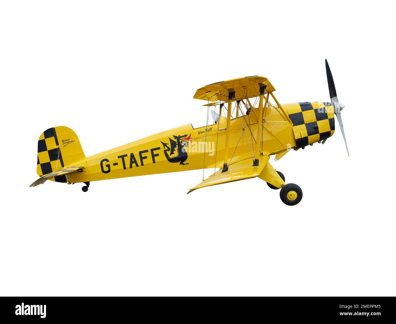 CASA C.1-131E3B Jungmann Serie 1000 Trainer biplanar, Seitenansicht Stockfoto