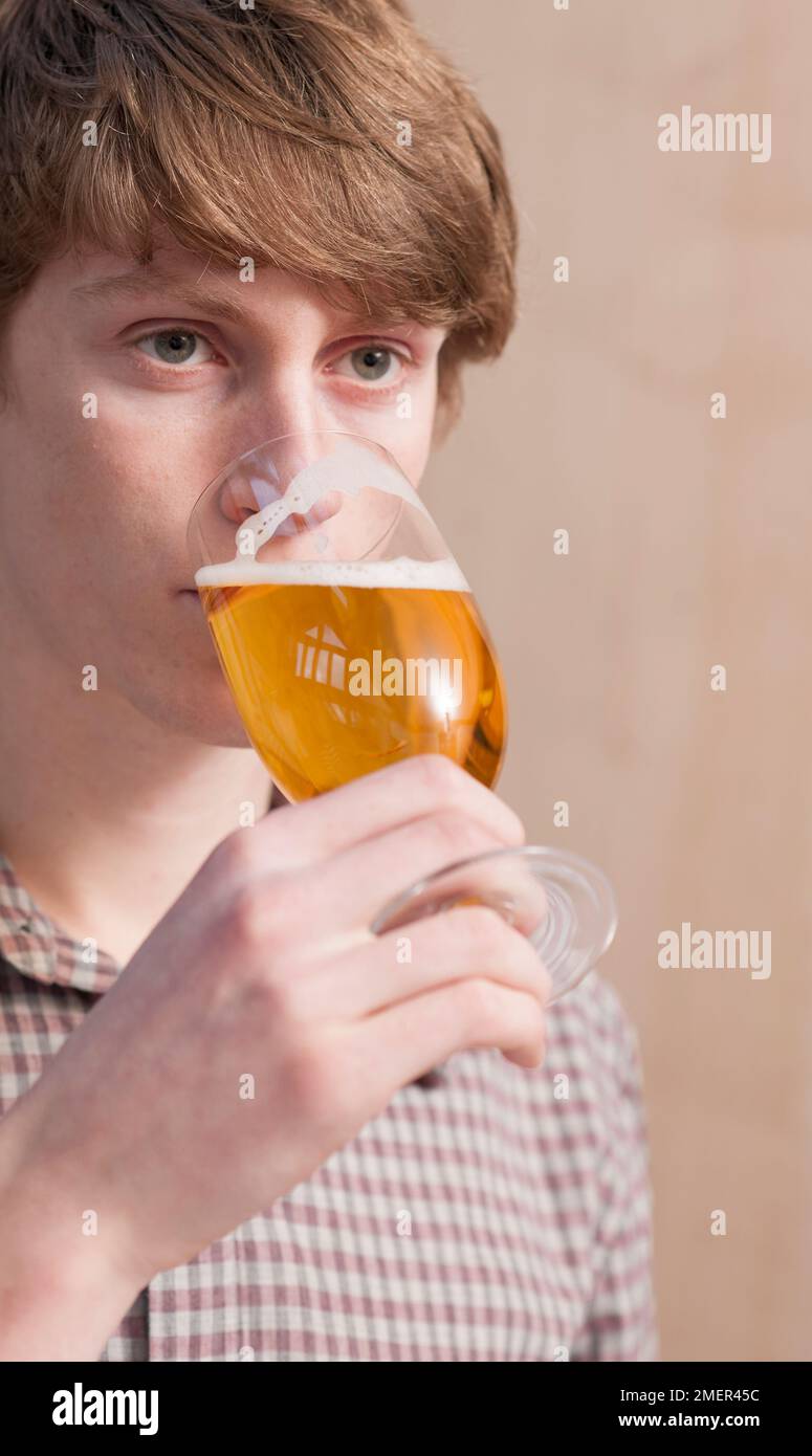 Bier verkosten Stockfoto