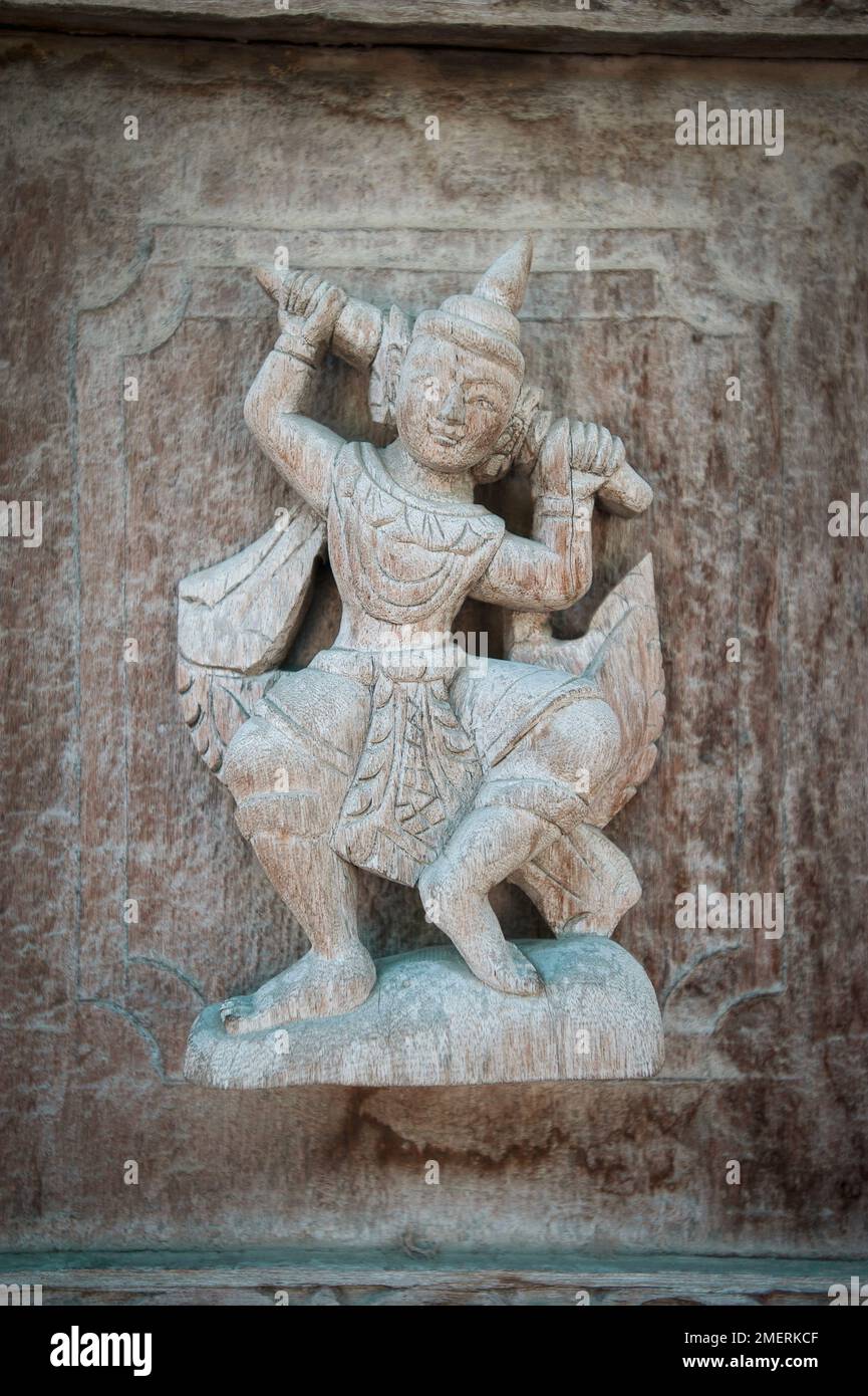 Myanmar, Mandalay, Shwe Nandaw Kyaung, Details Stockfoto