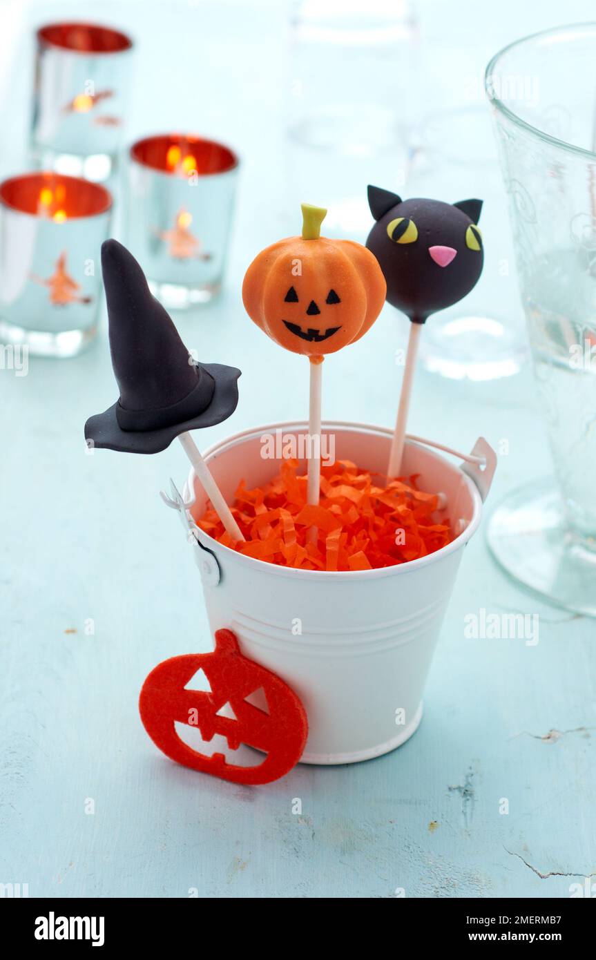 Halloween Kuchen pops Stockfoto