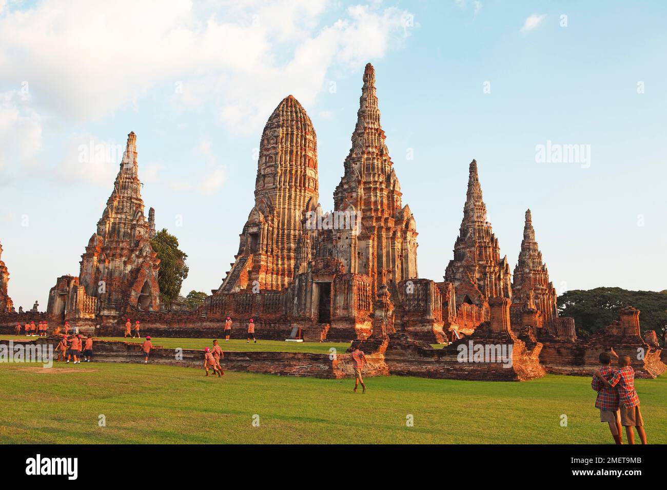 Towers of Wat Chai Wattanaram, Ayutthaya, Ayutthaya Province, Thailand Stockfoto