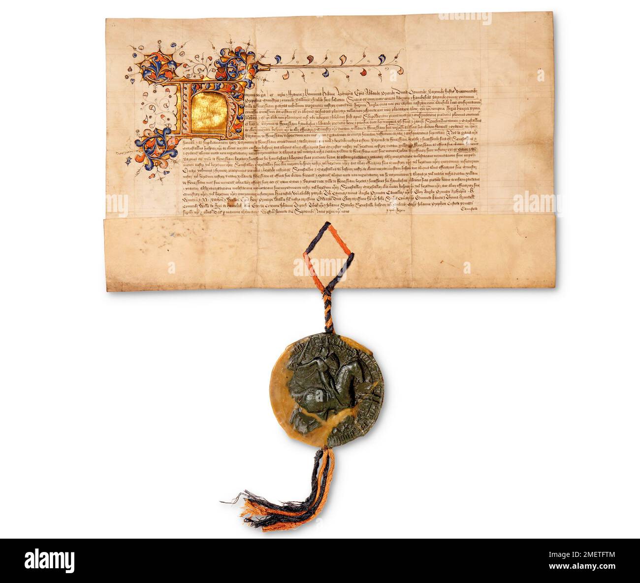 1408 Charter von Heinrich IV nach Faversham, Kent, bestätigt die Privilegien der Stadt als Cinque Port Stockfoto