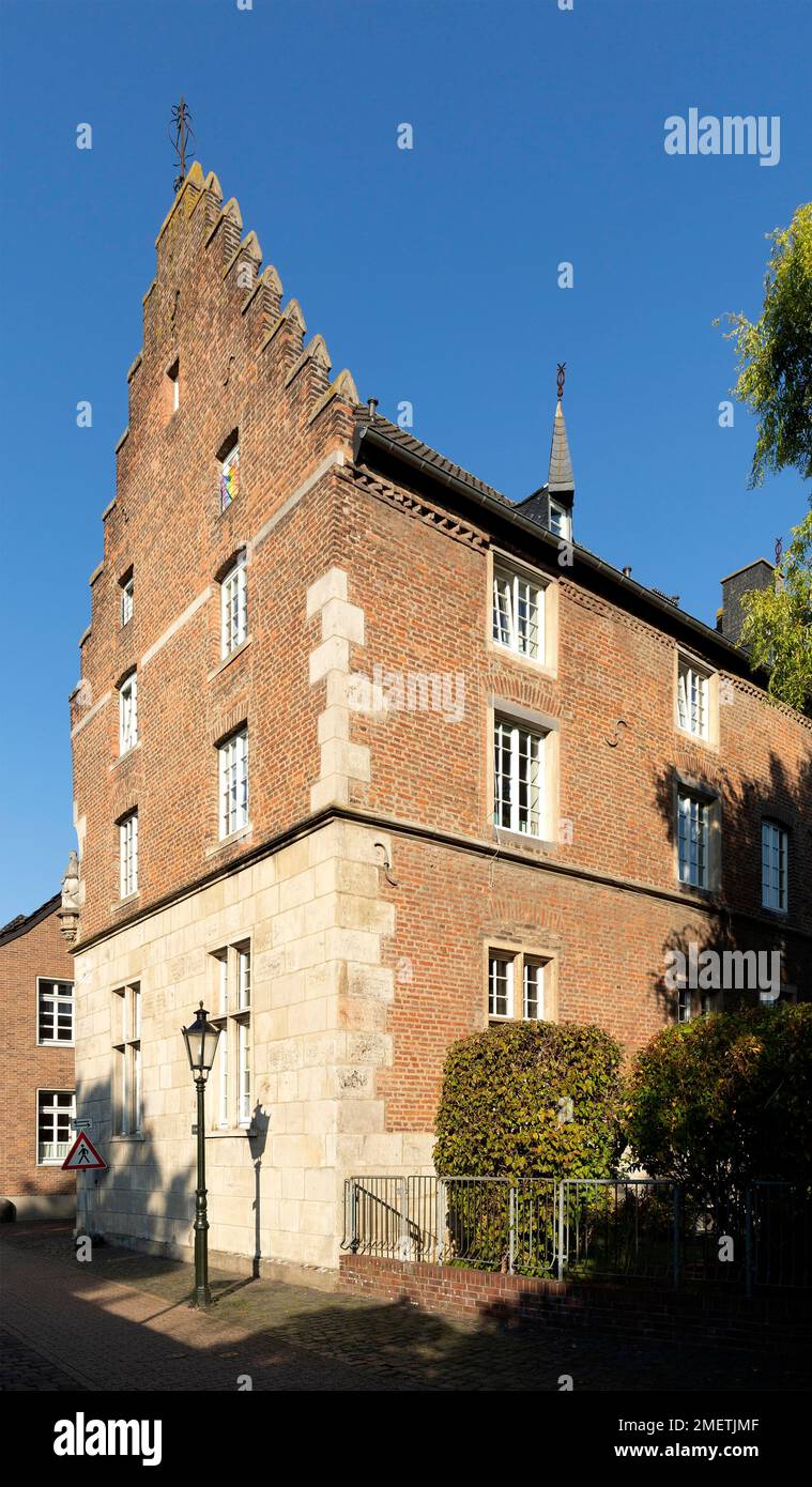 Haus Nievenheim, Patrizienhaus aus 1520, Kempen, Niederrhein, Nordrhein-Westfalen, Deutschland Stockfoto
