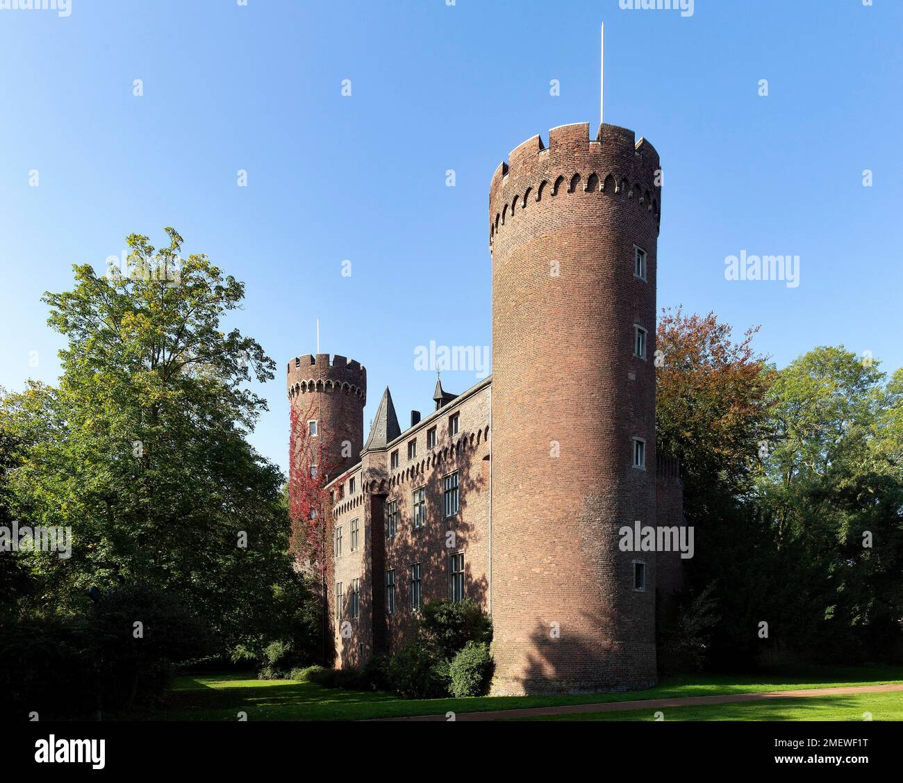 Schloss Kempen, heute Stadtarchiv Kempen, Bezirksarchiv Viersen und Erwachsenenbildungszentrum, Kempen, Niederrhein, Norden Stockfoto