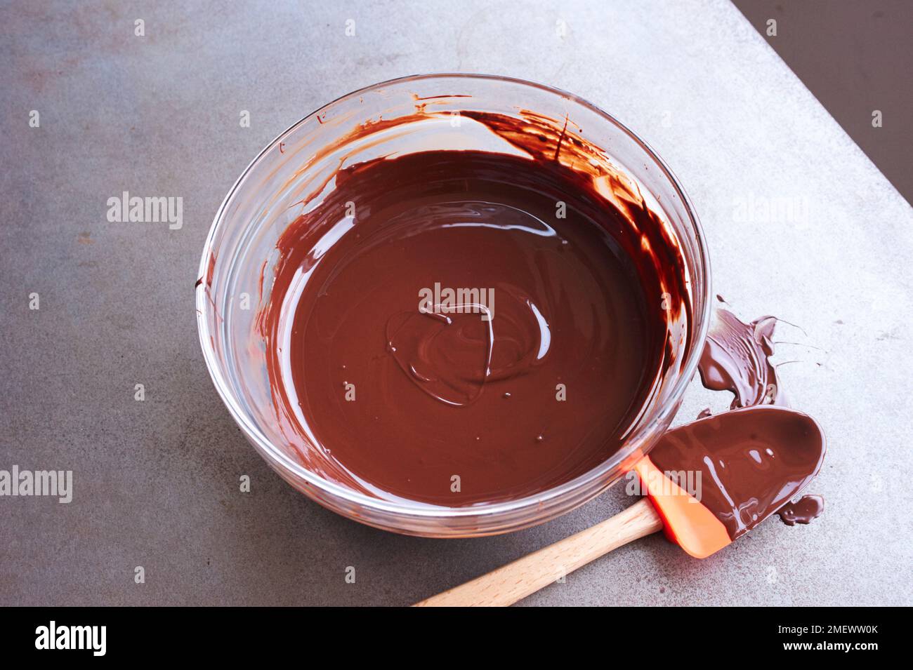Tempering Bain-Marie Stockfoto