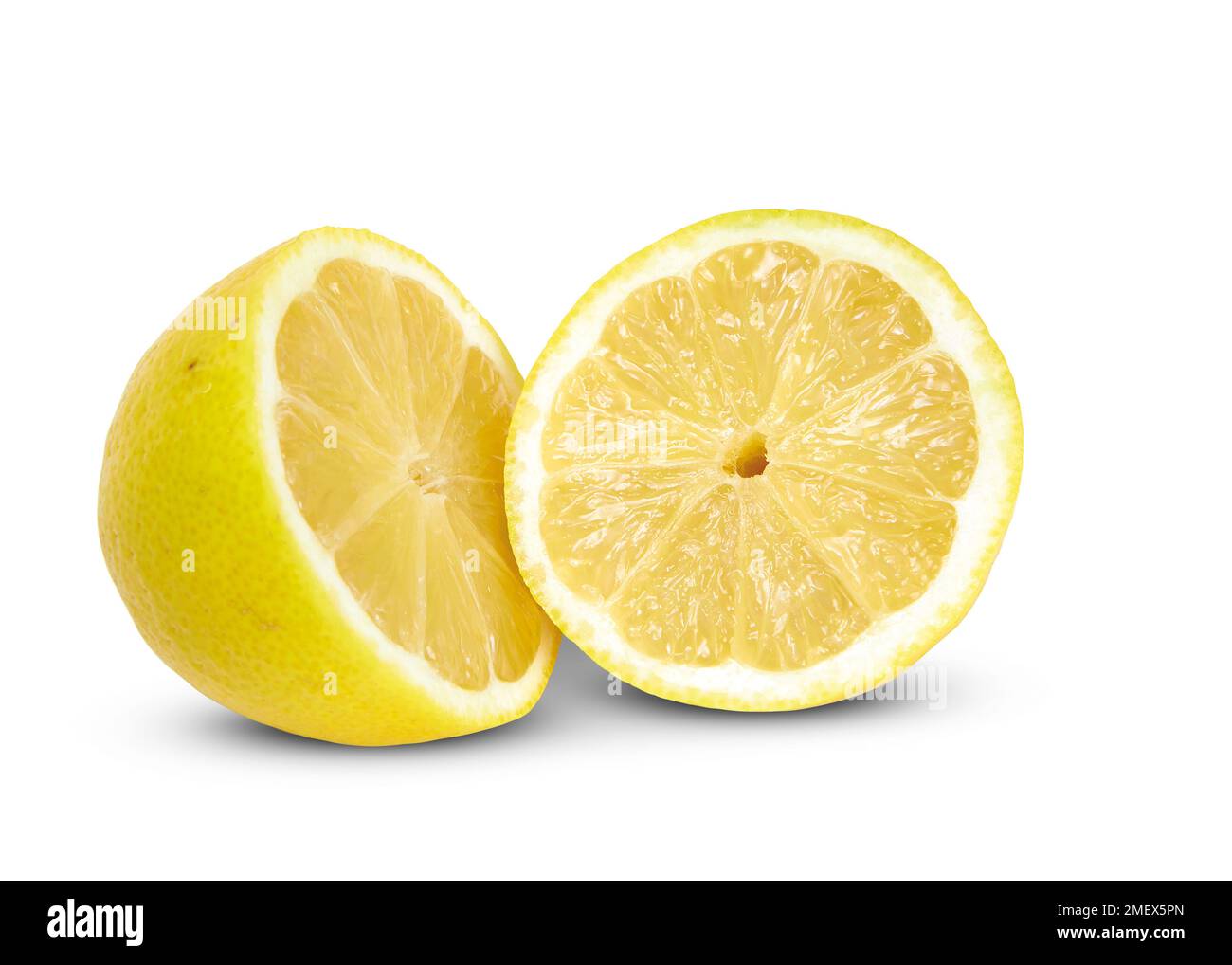 Zitrone, halbiert Stockfoto