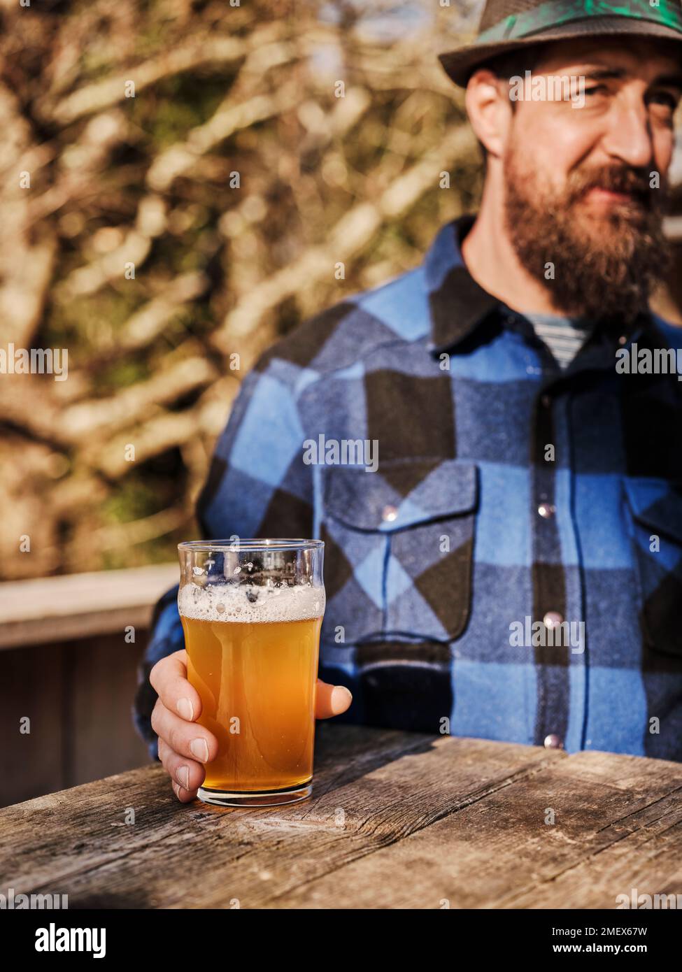 Amarillo Single Hop Ale, Patersbier Stockfoto