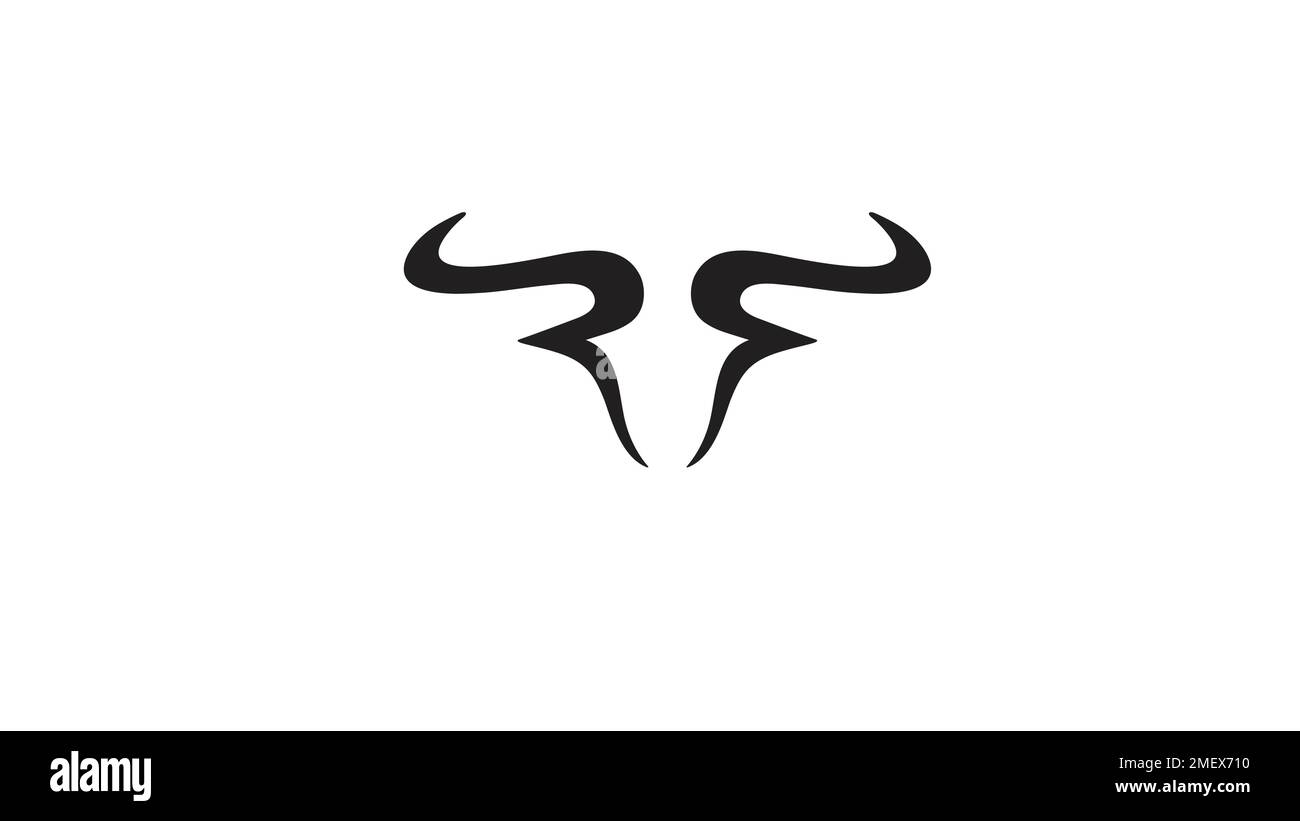 Designvektor Für Das Creative Bull Head Horn Logo Stock Vektor