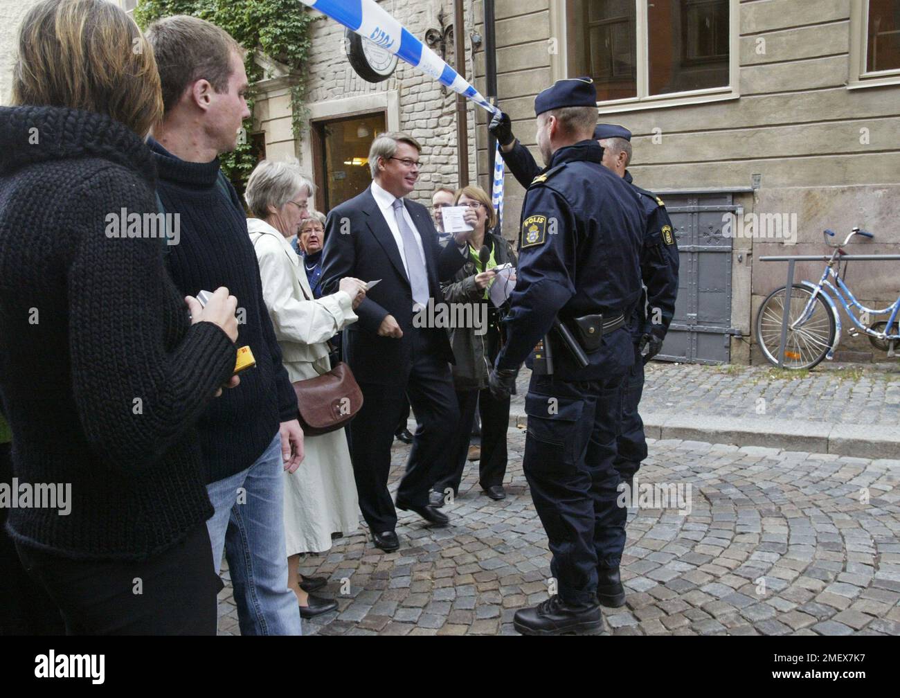 Bo Lundgren (die Moderate Partei) auf dem Weg zur Parlamentseröffnung, Riksmötet 2002, Stockholm, Schweden. Foto: Jeppe Gustafsson Stockfoto