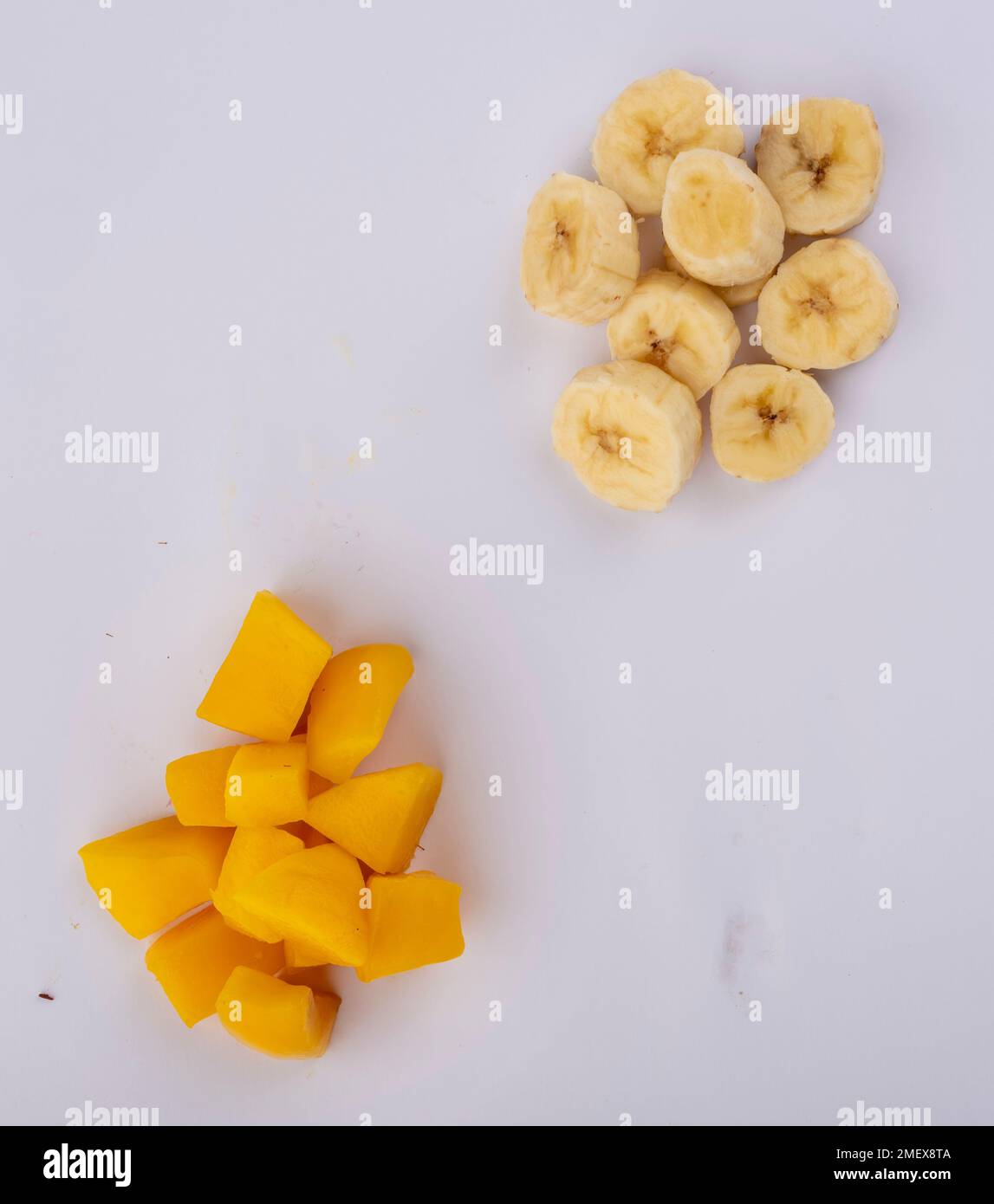 Banane und Mango Stockfoto