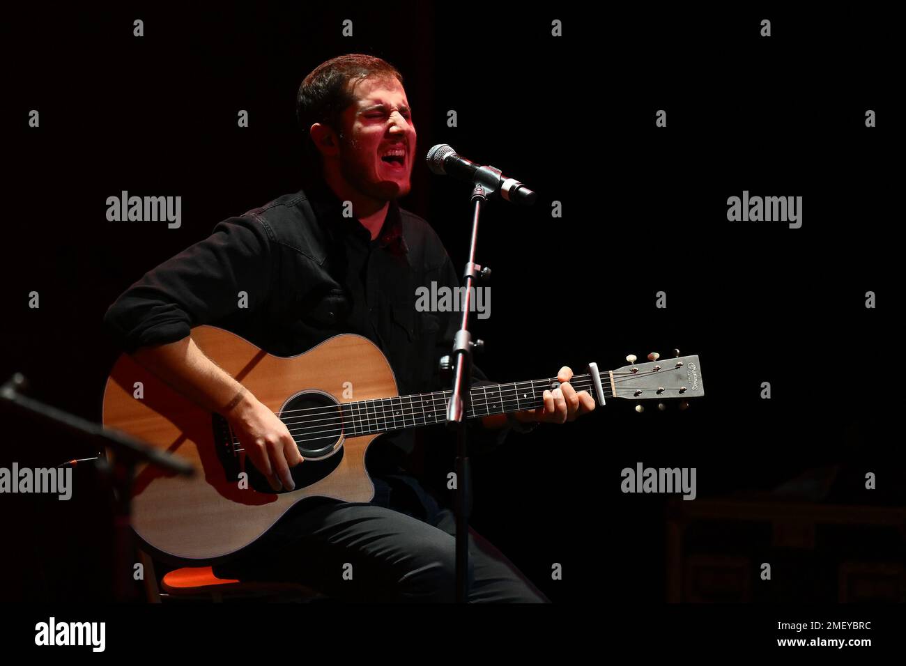 Carlo Capobianco während des Naska-Konzerts Rebel Unplugged Tour, 23. Januar 2023 im Auditorium Parco della Musica, Rom, Italien. Stockfoto