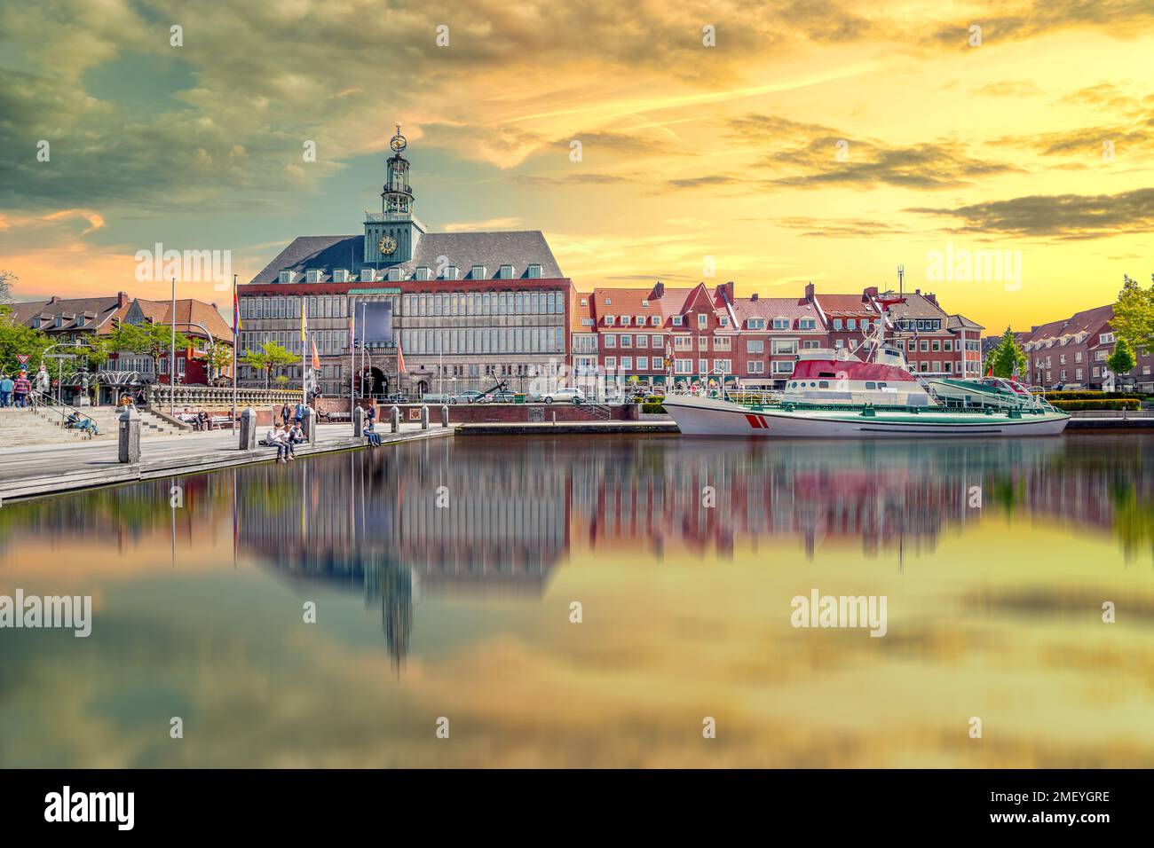 Hafen von Emden, deutschland Stockfoto