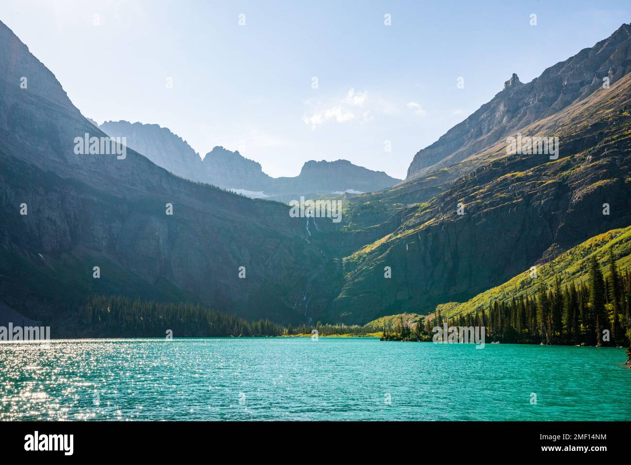 Glacier National Park Blue Water bei Grinnell Glacier Lower Hike Stockfoto