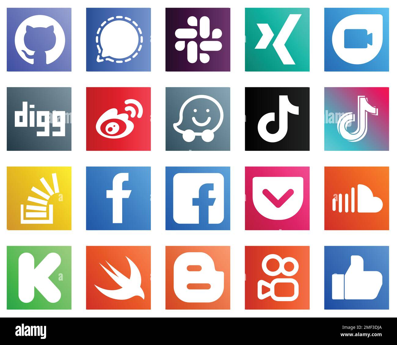 20 vielseitige SocialMediaSymbole wie Video. weibo. symbole douyin
