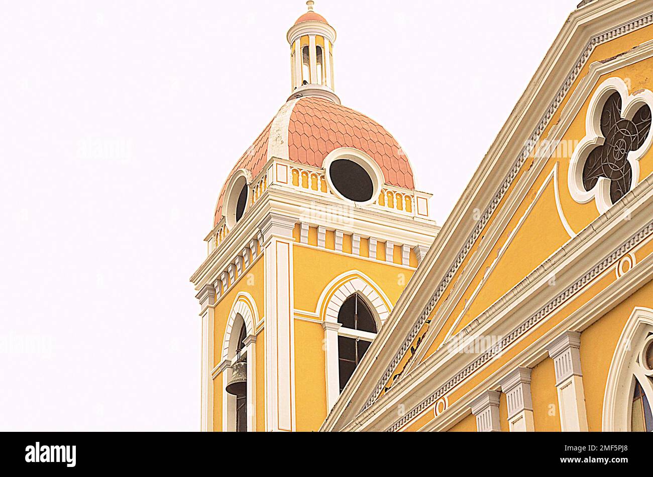 Ein kleiner Winkel der Mariä Himmelfahrt-Kathedrale in Granada, Nicaragua Stockfoto