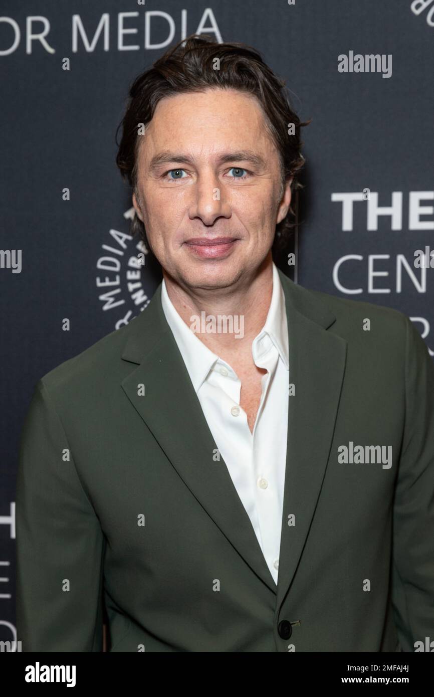 Zach Braff nimmt am 24. Januar 2023 an einer Sondervorführung von Apple TV+ Shrinking im Paley Museum in New York Teil Stockfoto