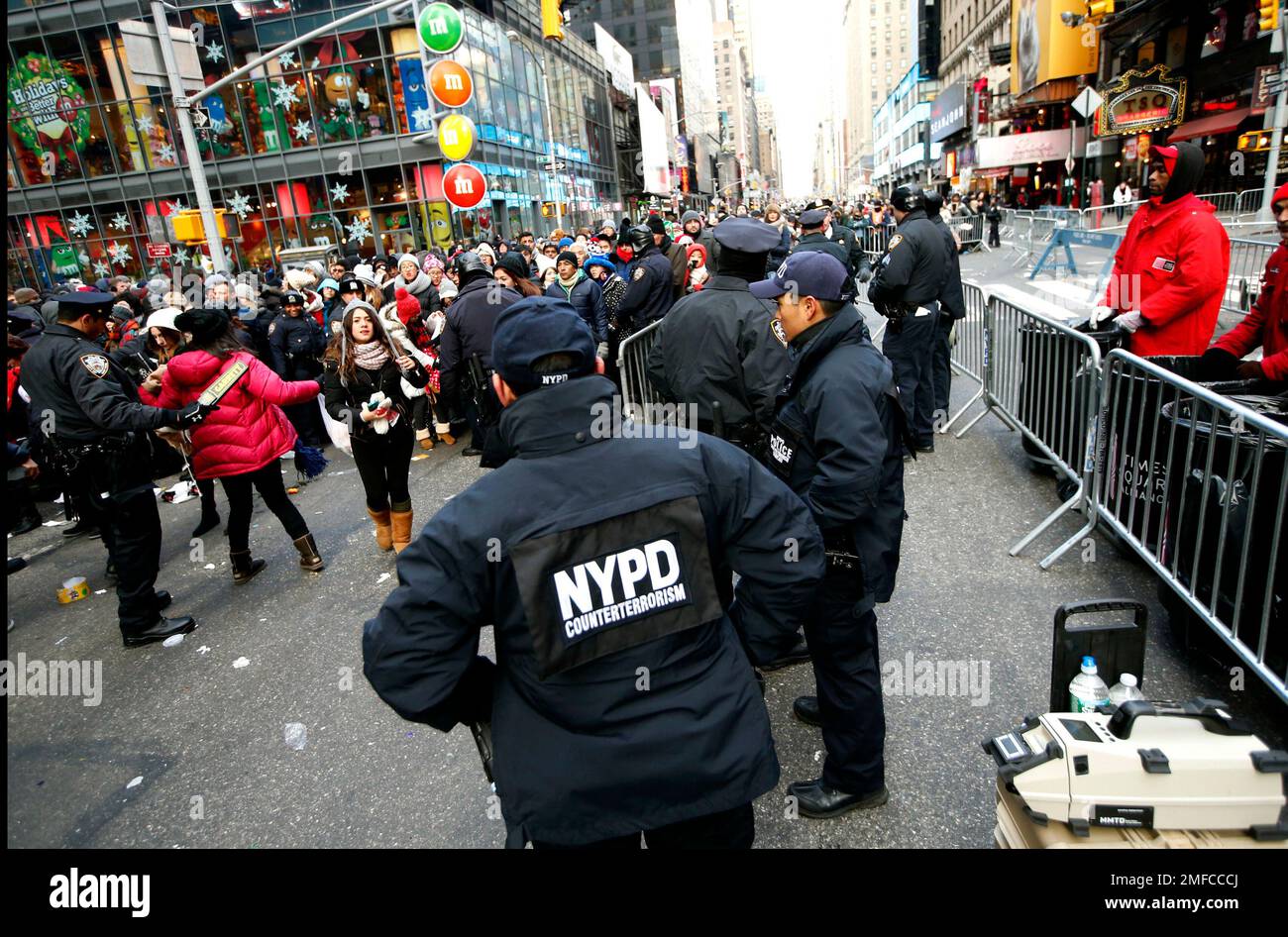 FILE - In this Dec. 31, 2014, file photo, New York Police Department ...