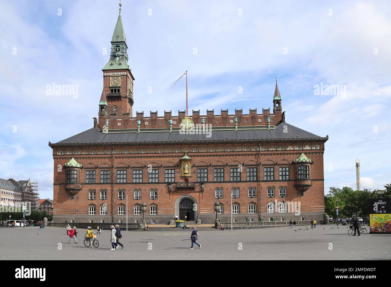 Kopenhagen Dänemark Radhuspladsen Rathaus Stockfoto