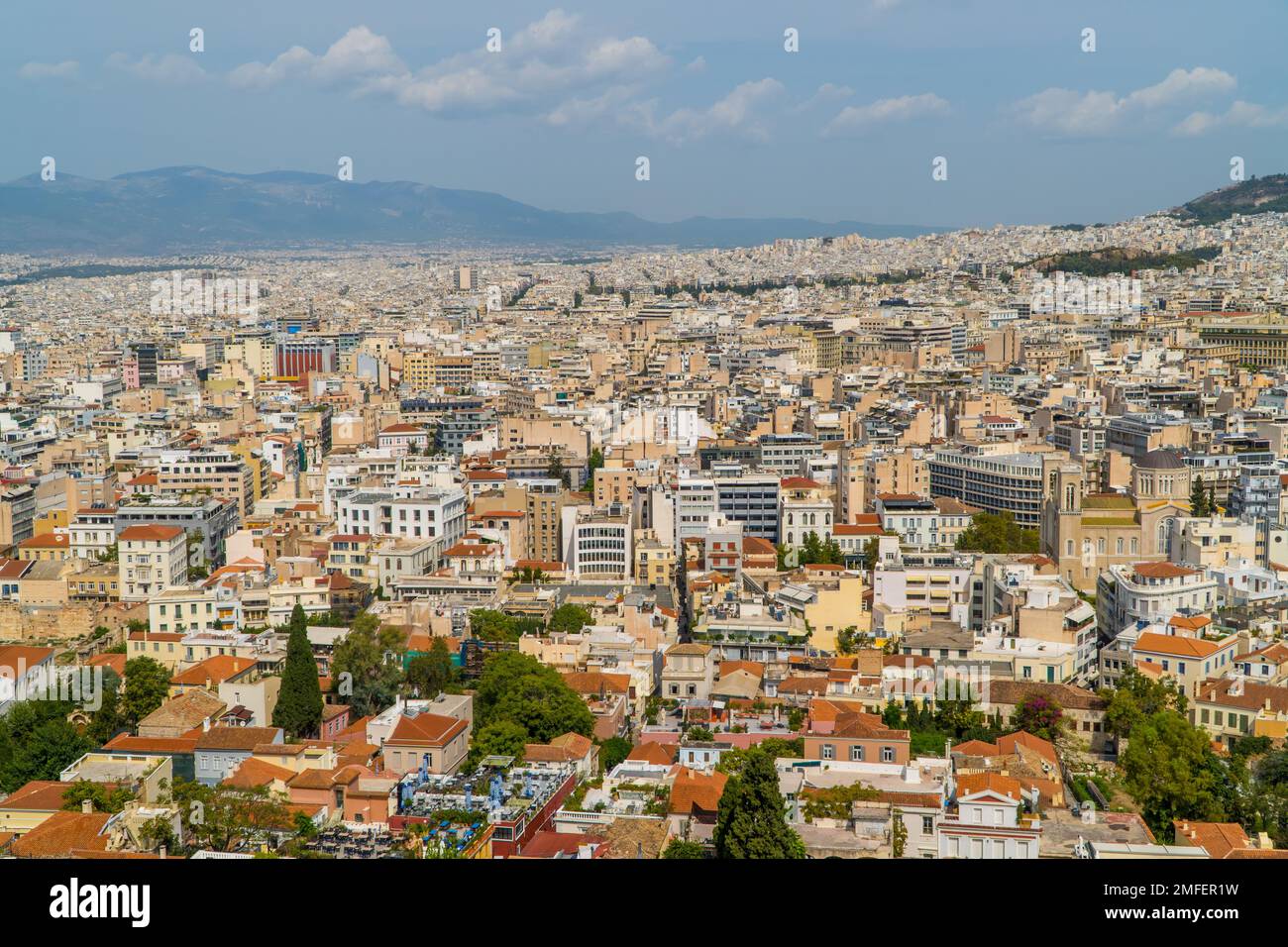 Panoramablick auf Athen, Griechenland Stockfoto