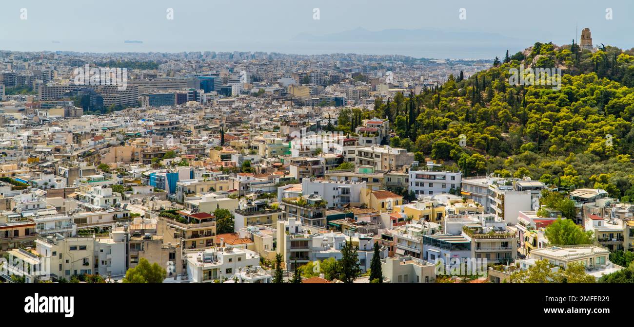 Panoramablick auf Athen, Griechenland Stockfoto