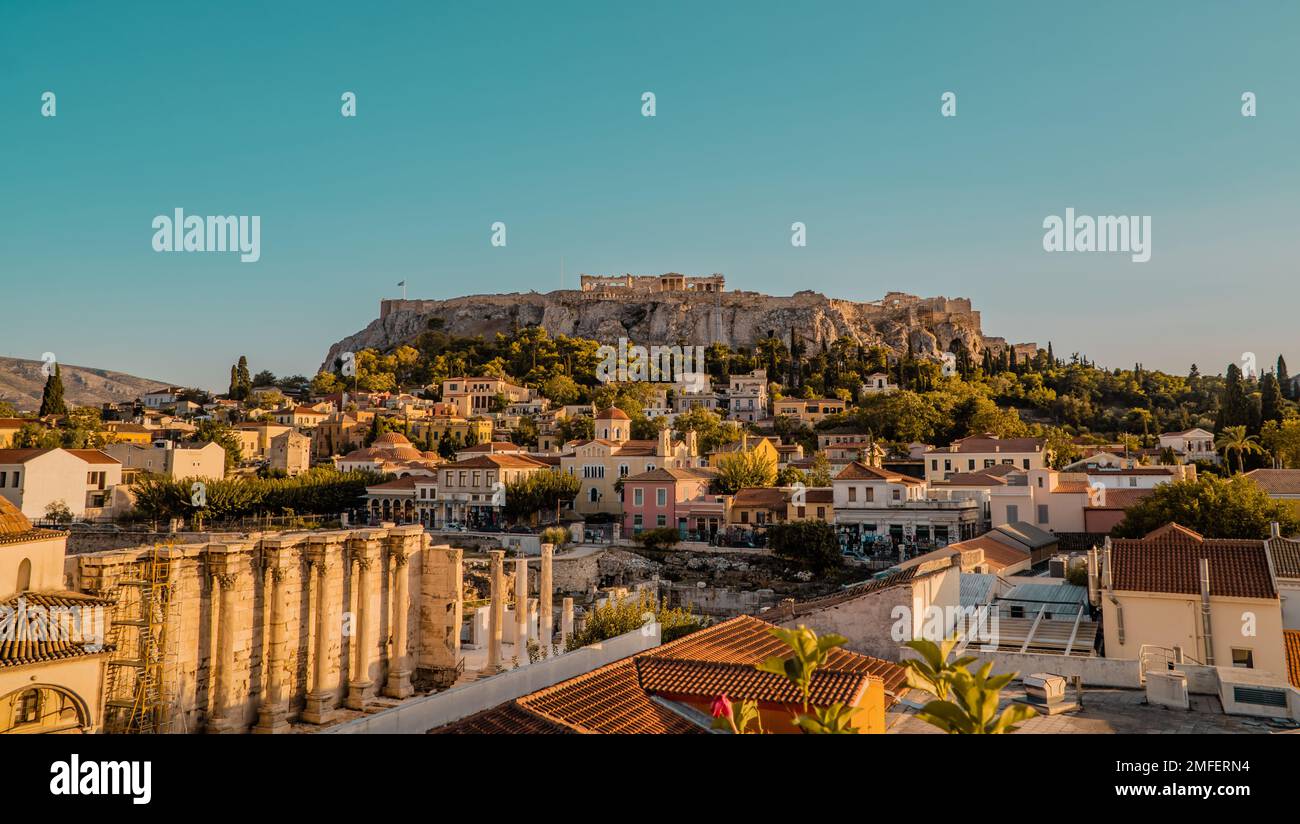 Panoramablick auf Athen, Griechenland Stockfoto