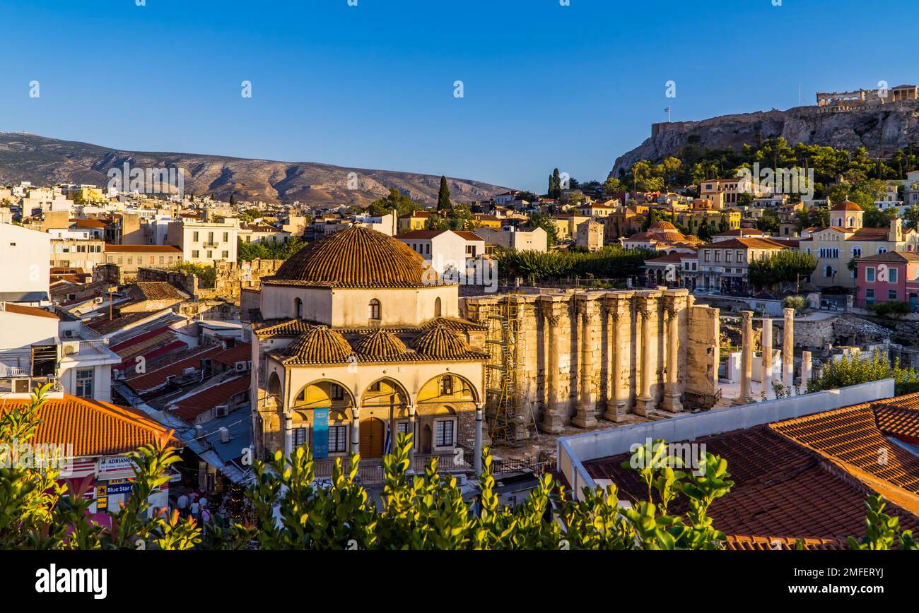 Panoramablick auf Athen, Griechenland Stockfoto