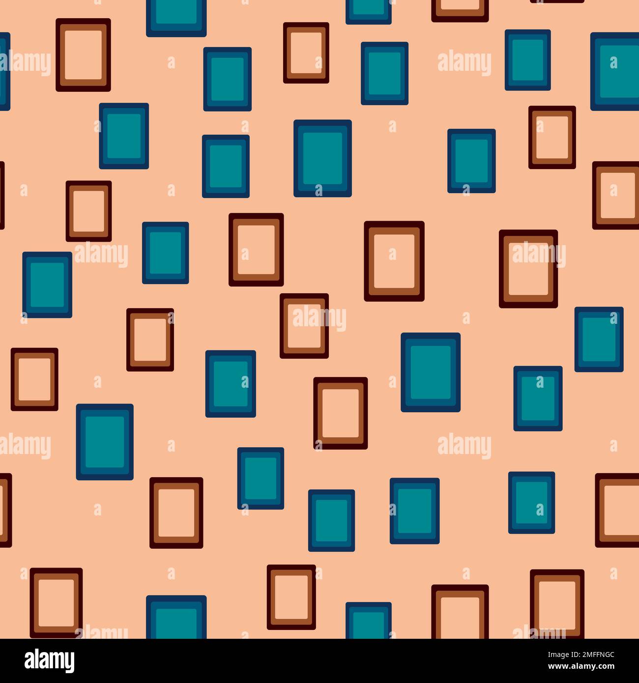 Abstraktes, niedliches geometrisches quadratisches Design mit modernem Stil Stock Vektor