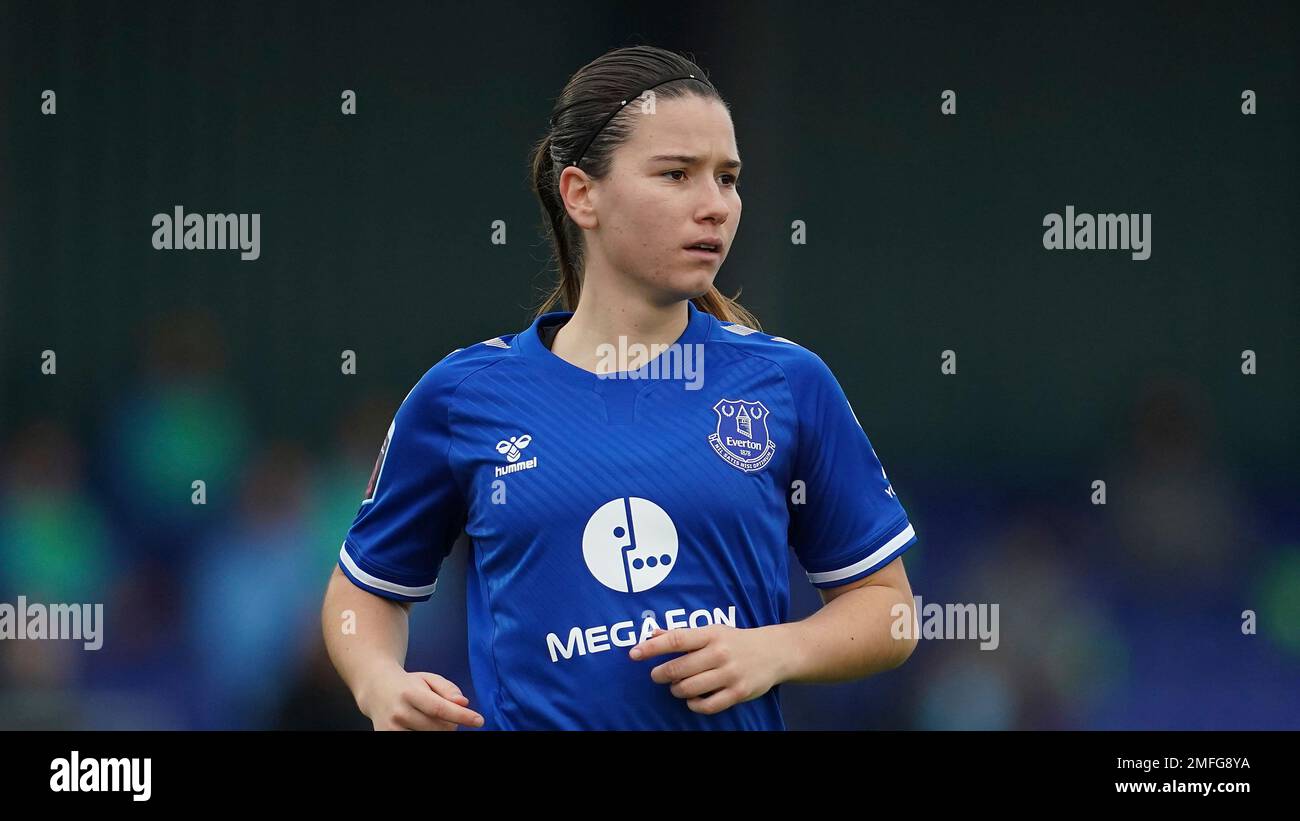 Damaris Egurrola of Everton Ladies during the FA WSL soccer match between Everton Ladies and Manchester City Women at Walton Hall Park Stadium, Liverpool, England, Sunday Dec. 6, 2020. (AP Photo/Jon Super) Stockfoto