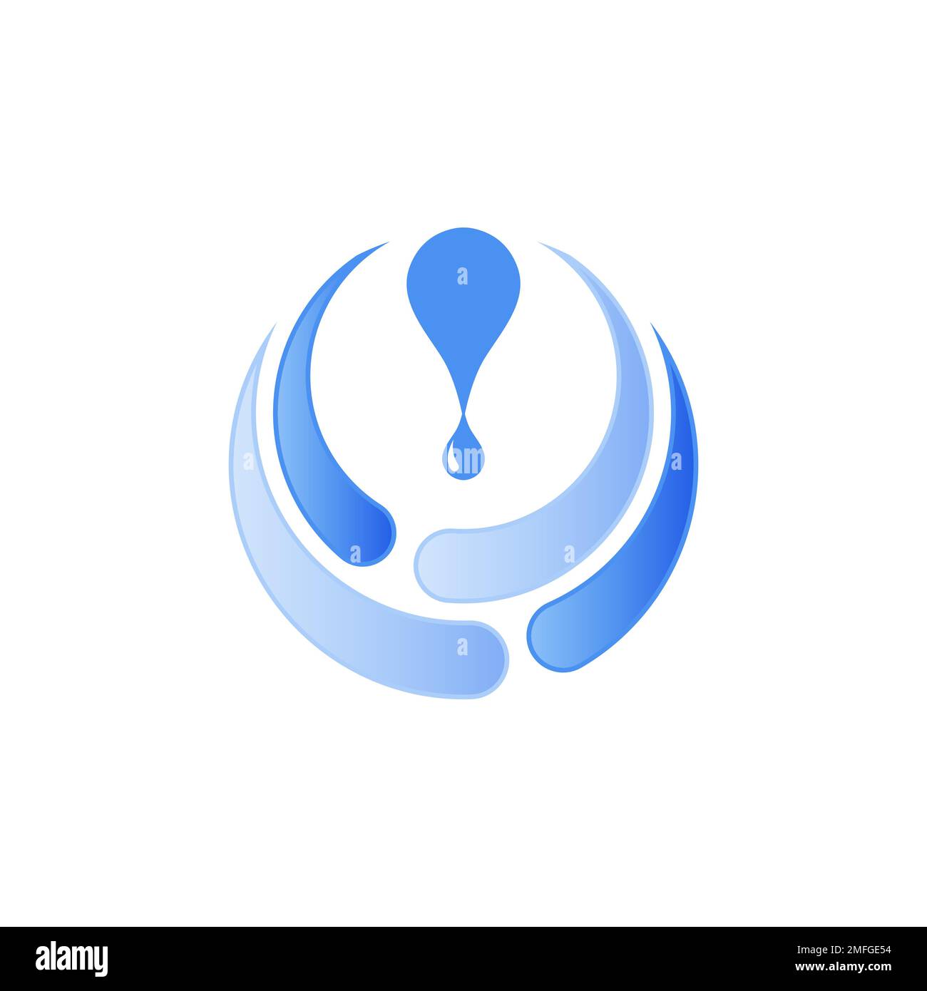 Design-Vorlage für Vektor-Logo mit Wassertropfen. Sauberes Wasser, Filtration.EPS 10 Stock Vektor