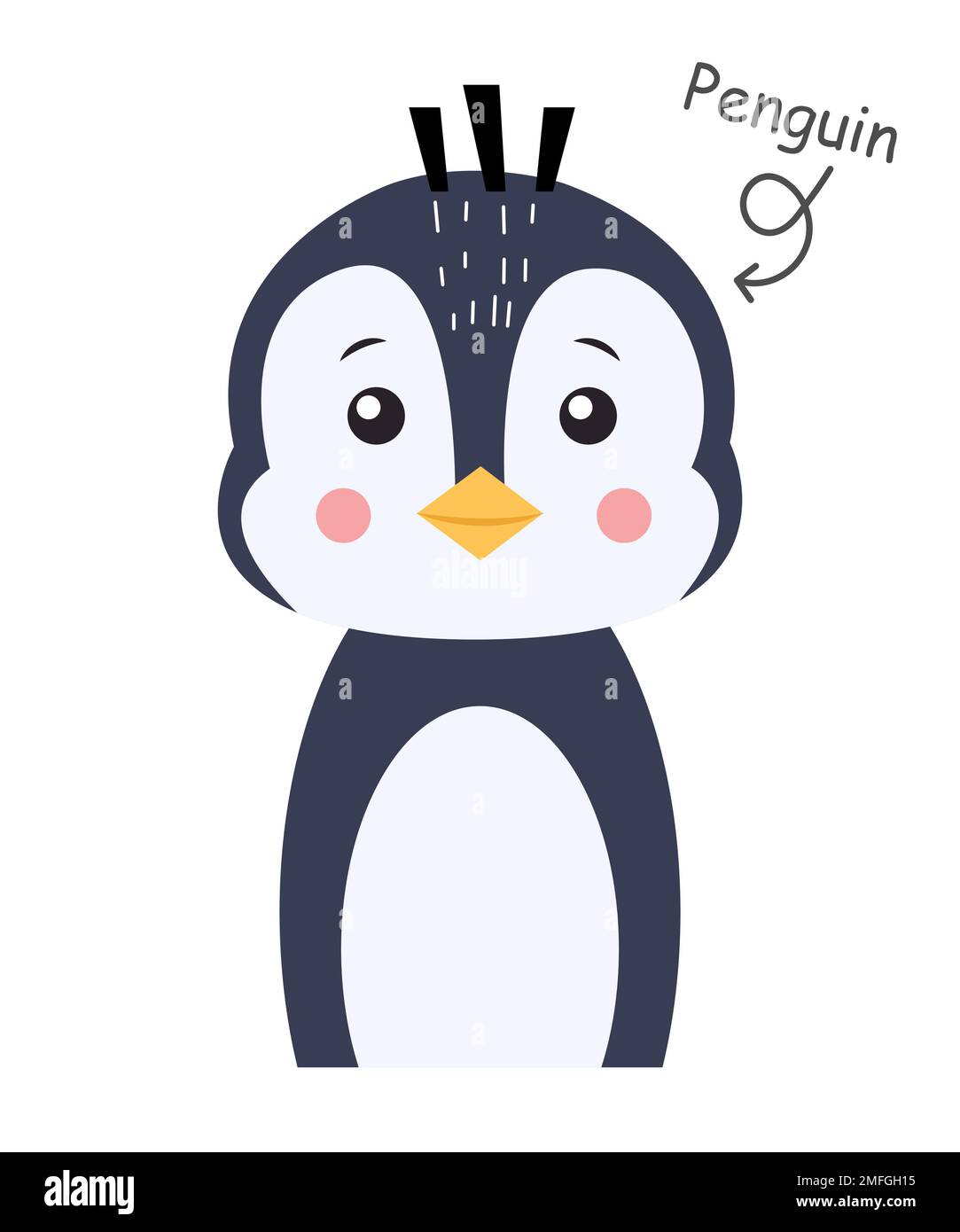 Pinguin. Zeichentrickfigur. Vector . Stock Vektor