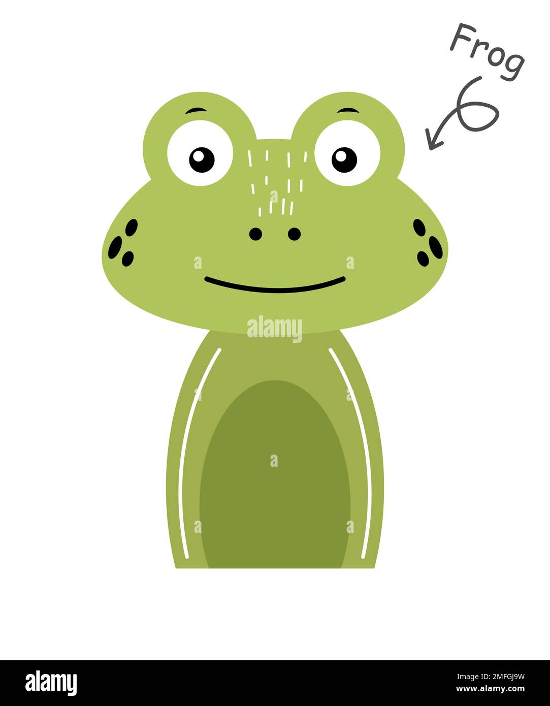 Frosch. Zeichentrickfigur. Vector . Stock Vektor