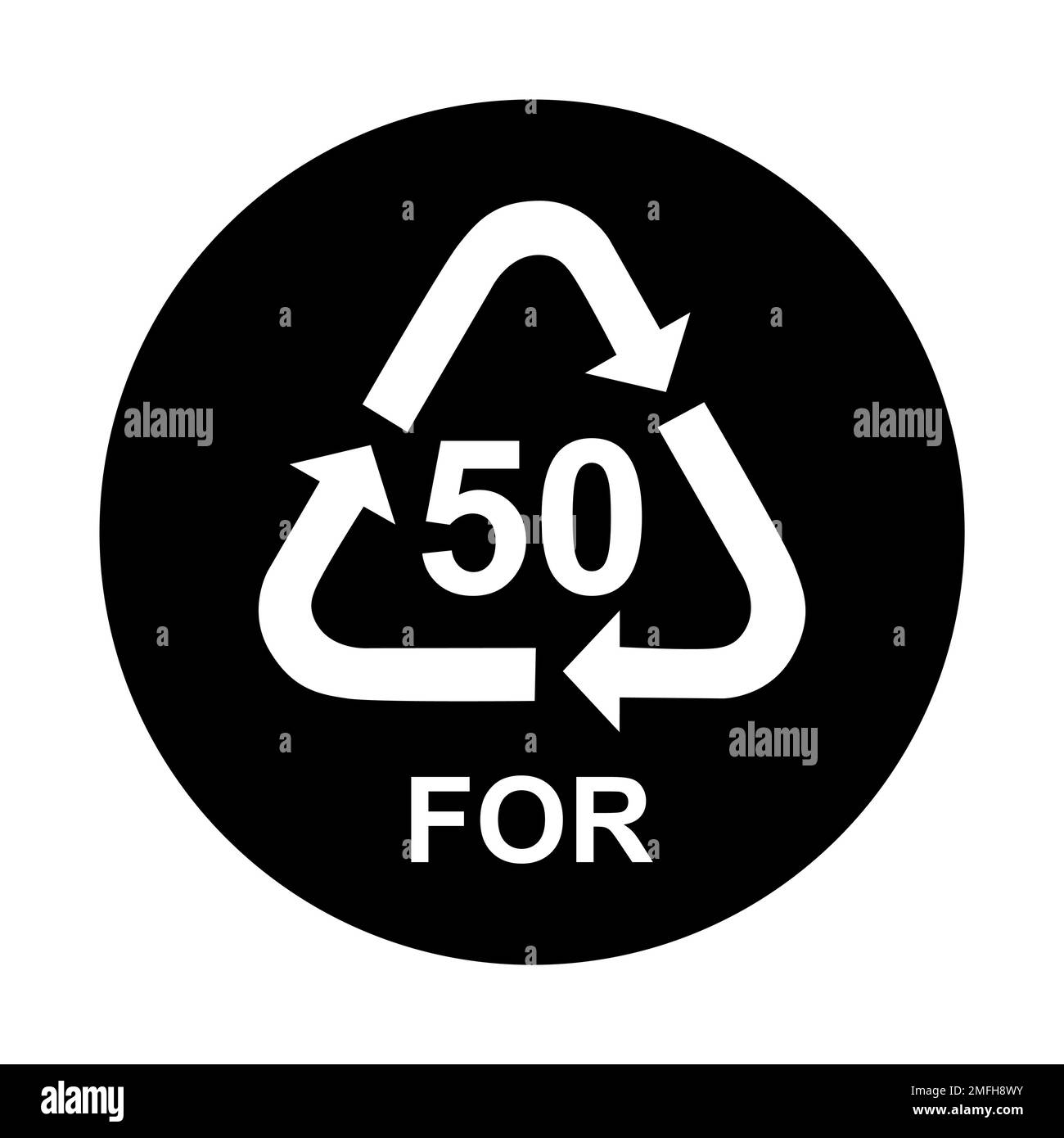 Bio-Symbol, Ökologie Recycling-Zeichen isoliert auf weißem Hintergrund. Symbol für Verpackungsabfall . Stock Vektor