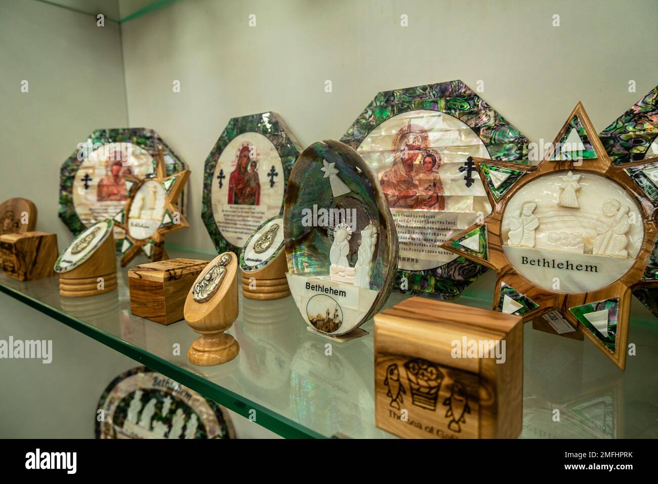 14. Januar 2023, Jerusalem, Israel: Souvenirs im Kloster. Stockfoto
