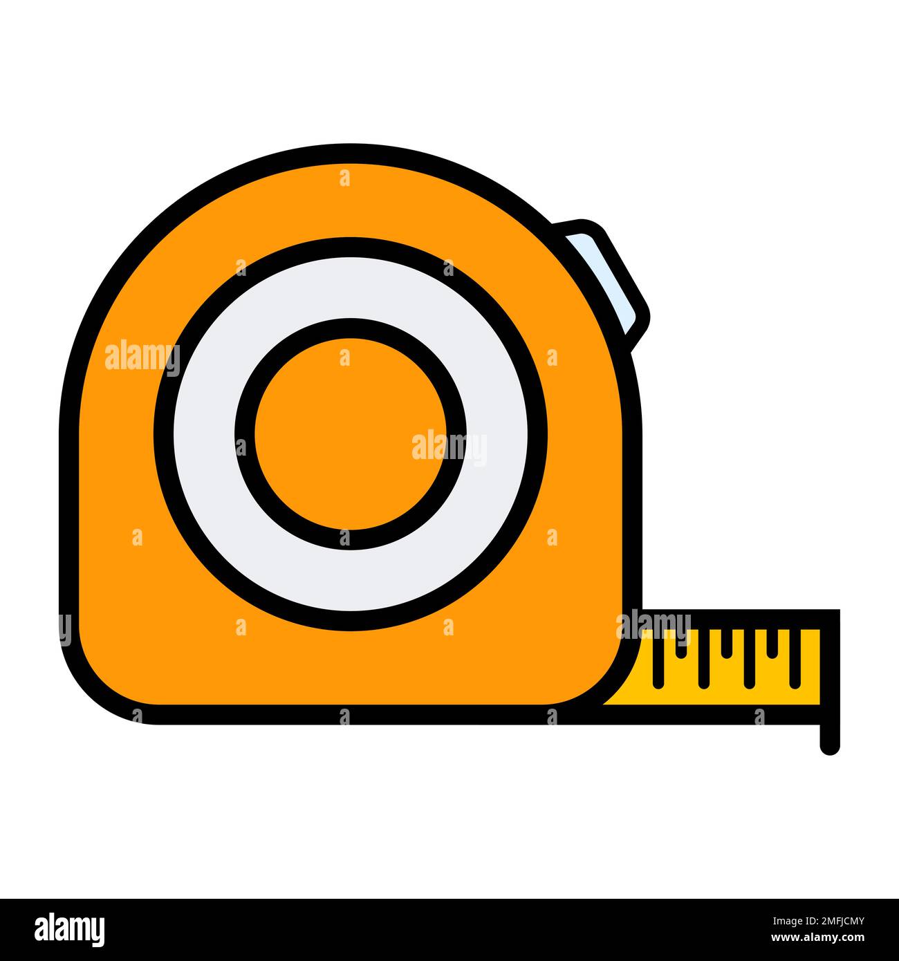 Maßband-Symbol, Messen Werkzeug Konzept Design-Symbol, Instrument flache Vektor-Illustration . Stock Vektor