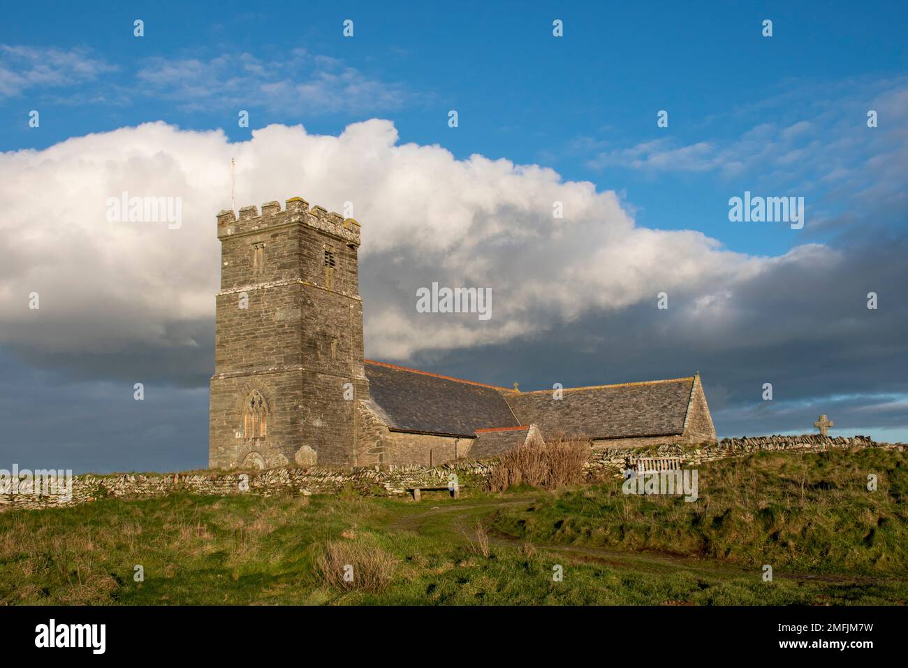 St. Materiana Church, Tintagel, Cornwall, Großbritannien Stockfoto