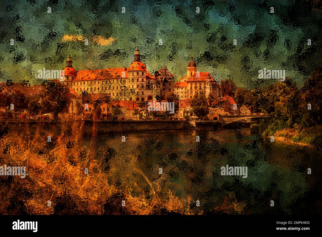 ABSTZRACT - BAYERN - SCHLOSS NEUBURG AN DER DONAU Stockfoto