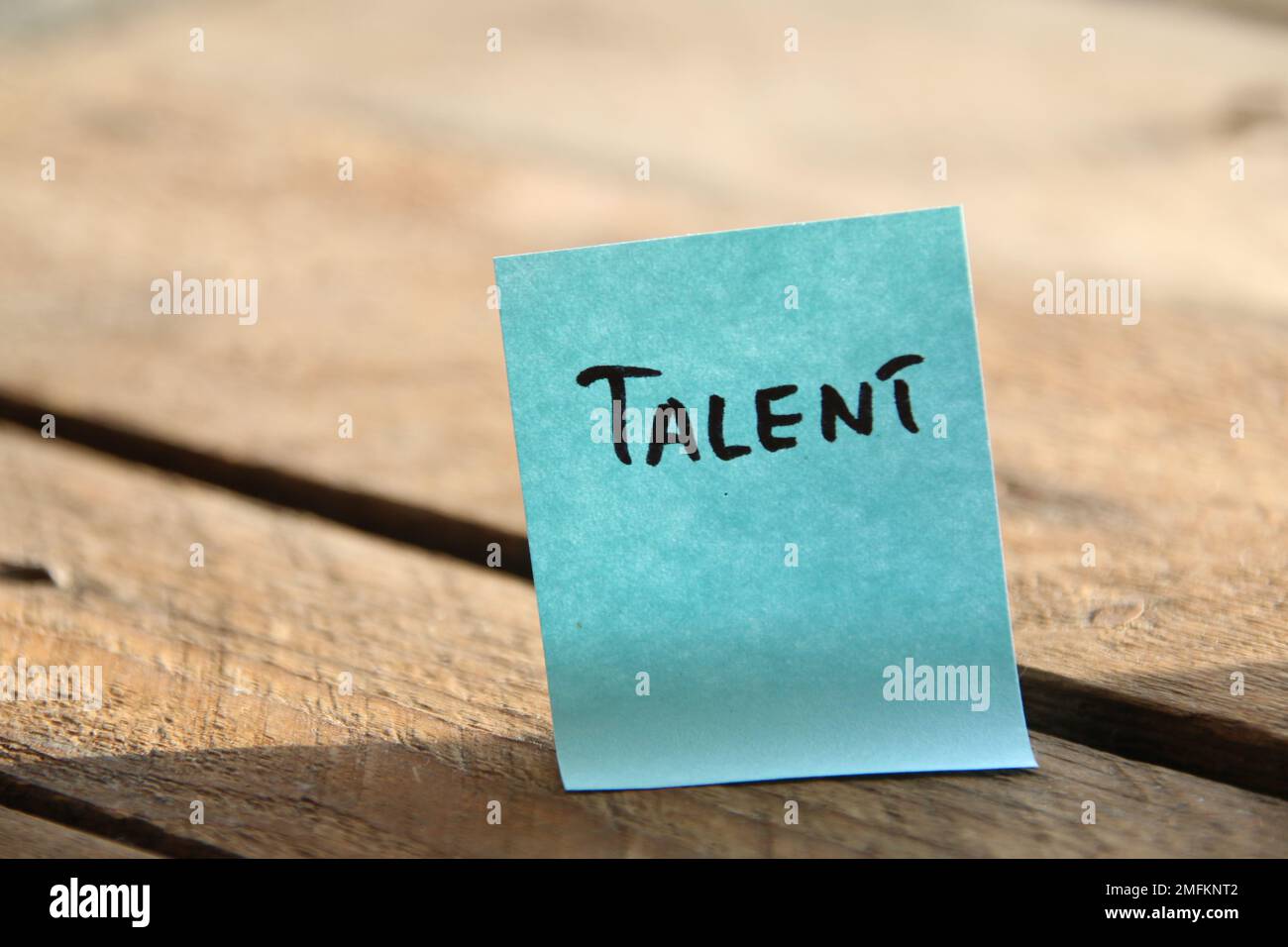 Talentkonzept die Inschrift auf dem blauen Schild. Stockfoto