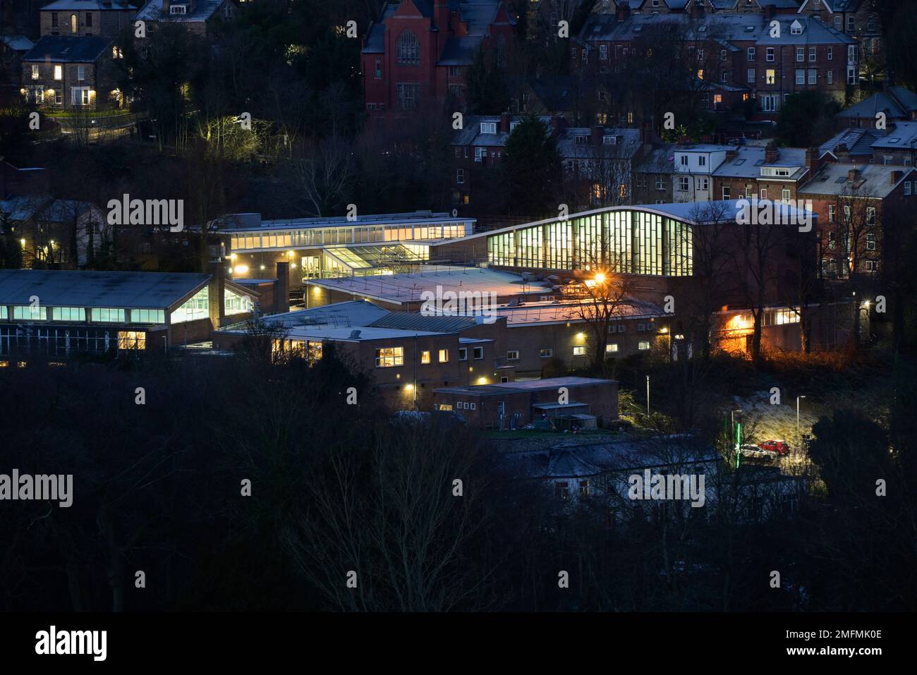 Goodwin Sports Center Sheffield at Night, Großbritannien, England Stockfoto