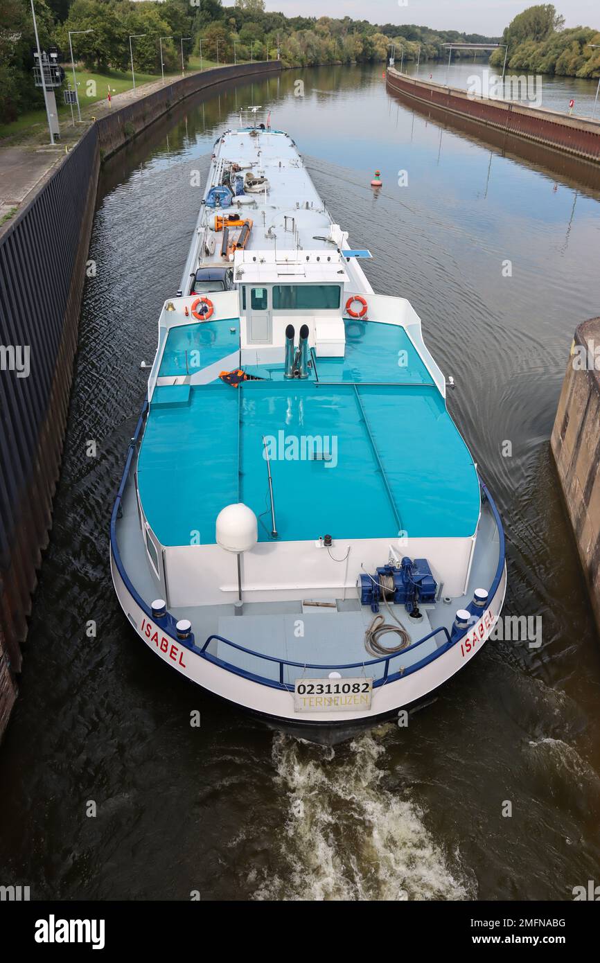 Binnenschifffahrt in deutschland Stockfoto