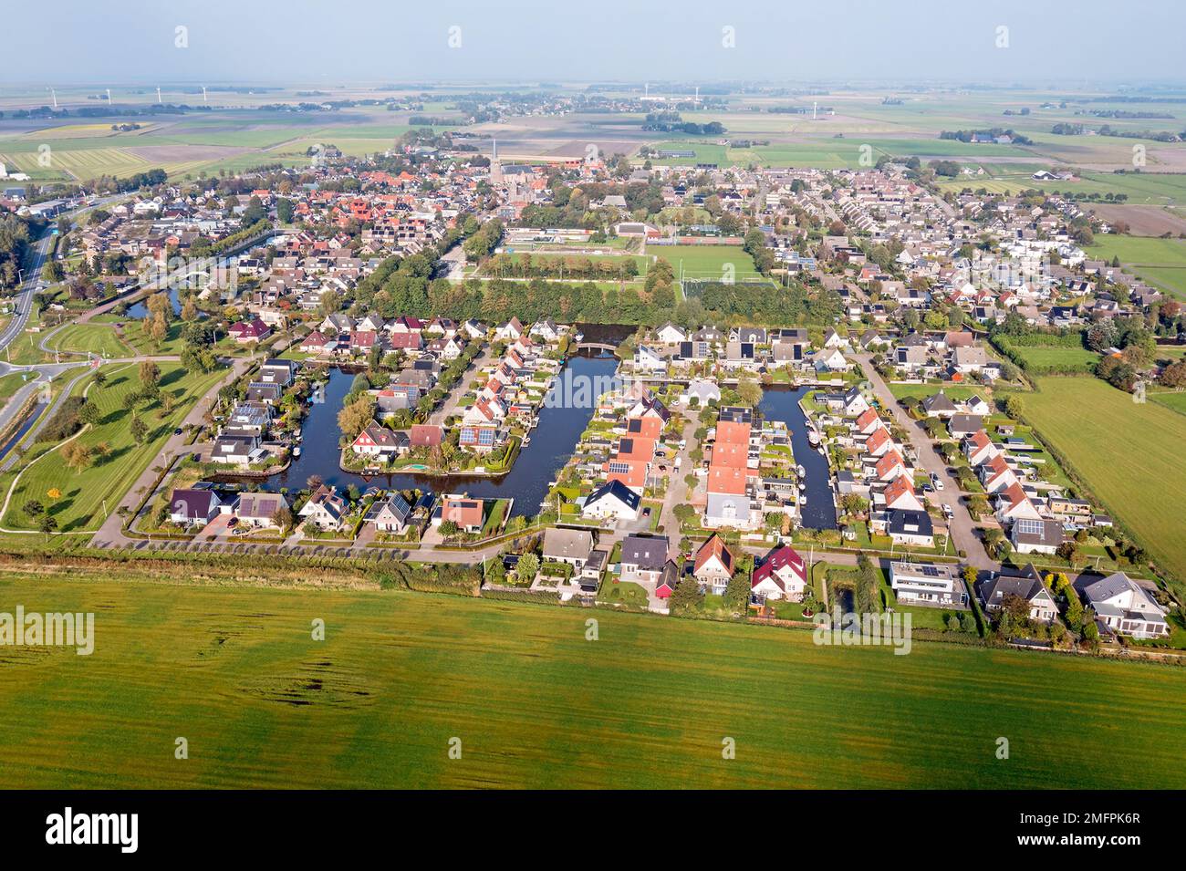Aus dem Dorf Stiens in Friesland, Niederlande Stockfoto